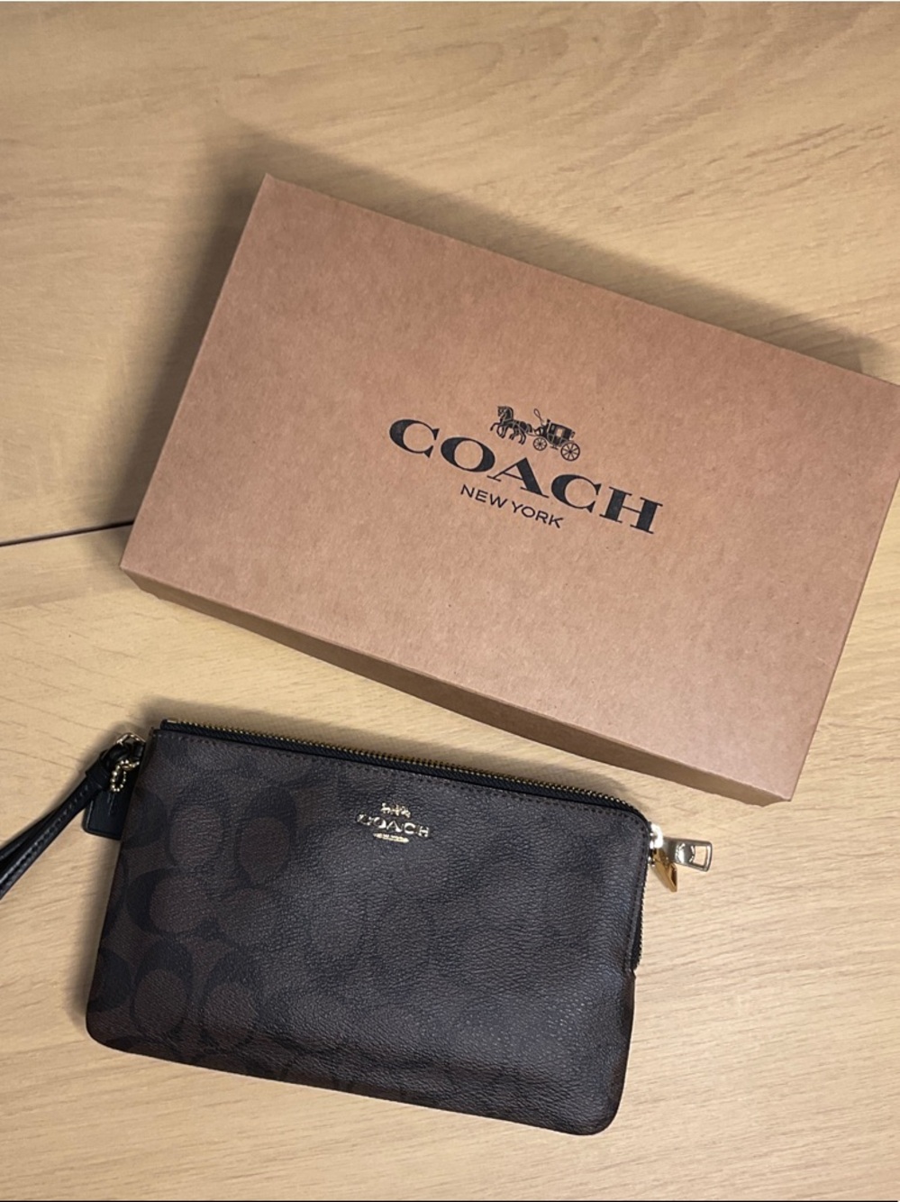 Coach Double Zip Wristlet
